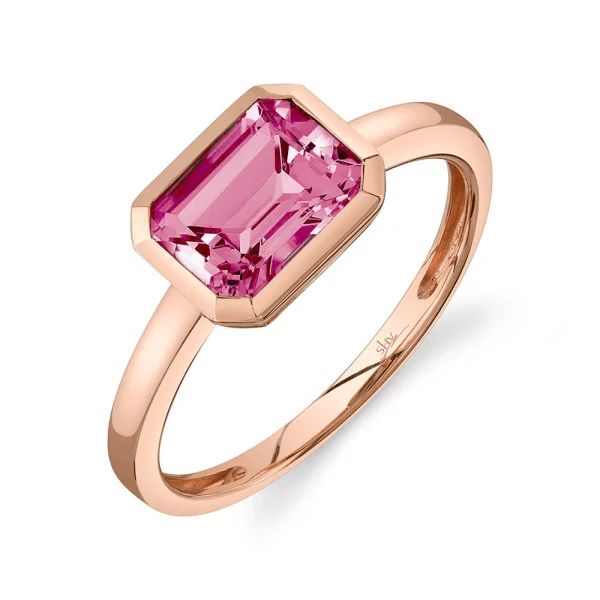Shy Creation Color 2.13CT PINK TOPAZ RING