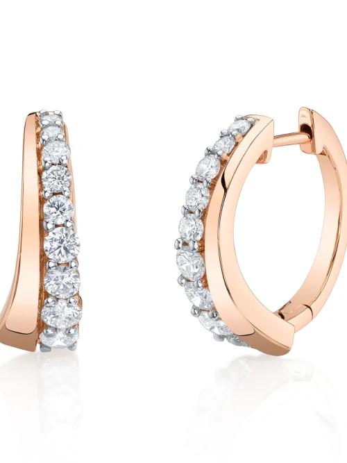 Shy Creation Kate 0.82CT DIAMOND HOOP EARRING