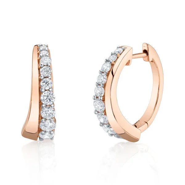 Shy Creation Kate 0.82CT DIAMOND HOOP EARRING