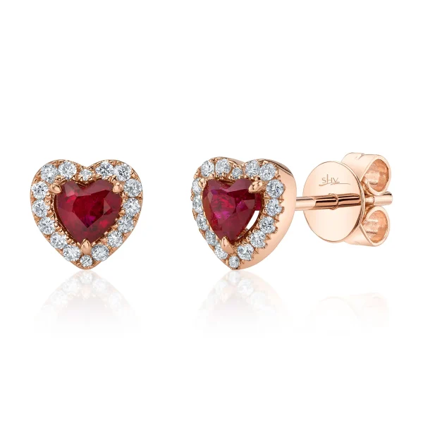 SC41002348_d101f554-a4d6-44b1-afec-12fc0a655d28_1800x1800 Shy Creation Color 0.15CT DIAMOND & 0.53CT RUBY HEART STUD EARRING