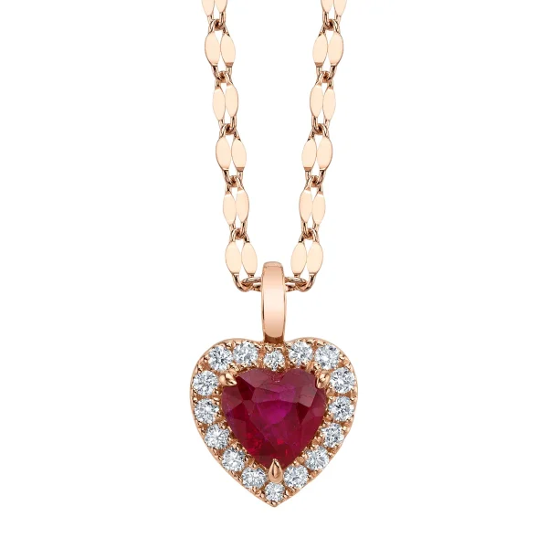SC41002351_8f6ef34e-1258-4359-b71d-8e16672cac3e_1800x1800 Shy Creation Color 0.12CT DIAMOND & 0.62CT RUBY HEART SPARKLE CHAIN NECKLACE