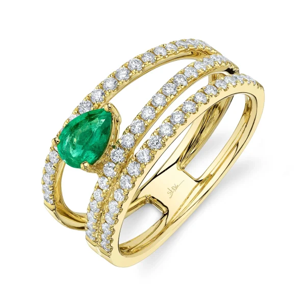 SC41002359_cbf24cbe-89e7-440a-bf6d-6033c6d63e89_1800x1800 Shy Creation 0.54CT DIAMOND & 0.38CT EMERALD PEAR RING