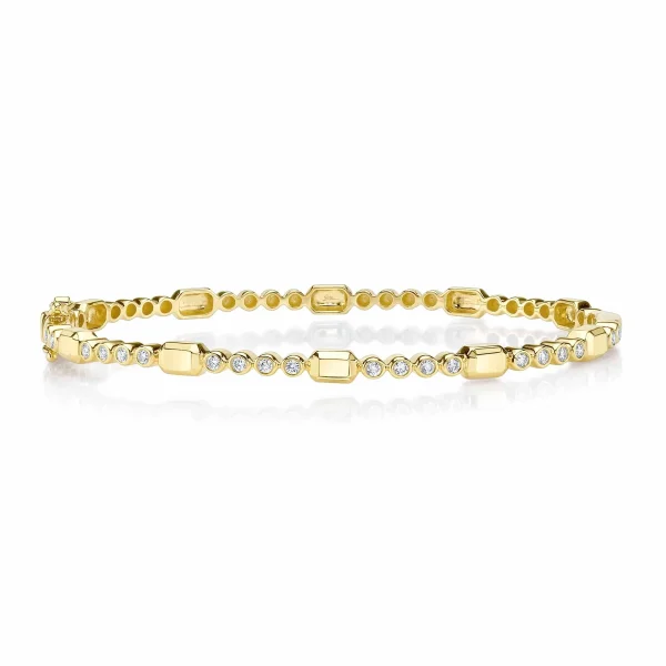 SC55027185ZS_64753b40-52ce-4df1-b7dd-d81b07793586_1800x1800 Shy Creation Bailey 0.30CT DIAMOND BEZEL GEO CUT BANGLE