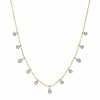 Shy Creation Kate 0.64CT DIAMOND FACETED BALL CHAIN NECKLACE
