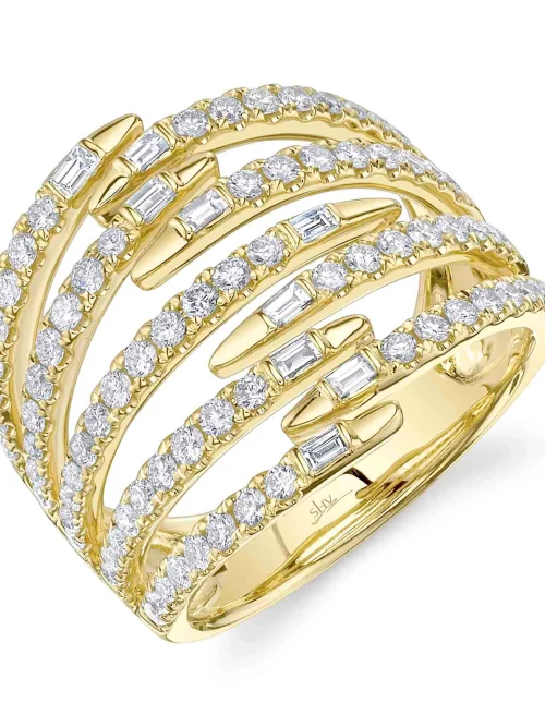 Shy Creation Kate 1.17CT DIAMOND BAGUETTE RING