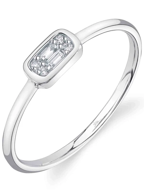 Shy Creation Aleera 0.07CT DIAMOND BAGUETTE RING