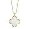 Shy Creation Kate 2.38CT MOTHER OF PEARL CLOVER NECKLACE