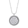 Shy Creation Kate 0.41CT DIAMOND PAVE CIRCLE FACETED BALL CHAIN NECKLACE