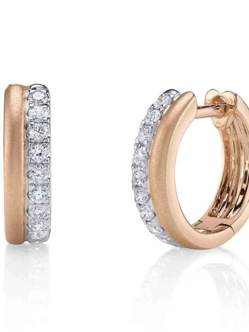 Shy Creation Kate 0.33CT DIAMOND MATTE HUGGIE EARRING
