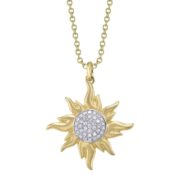 SC55027929RD_606dcfe8-5579-49b3-bc90-3aad548fff84_1800x1800 Shy Creation Kate 0.08CT DIAMOND PAVE CIRCLE SUN MATTE NECKLACE