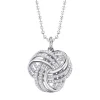 Shy Creation Kate 0.24CT DIAMOND LOVE KNOT FACETED BALL CHAIN NECKLACE