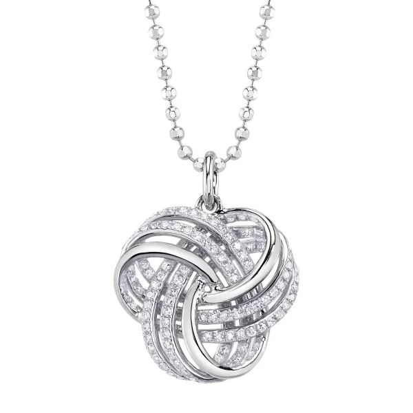SC55028001_64fbd209-02ab-45b6-9517-629a46b2ffd6_1800x1800 Shy Creation Kate 0.24CT DIAMOND LOVE KNOT FACETED BALL CHAIN NECKLACE