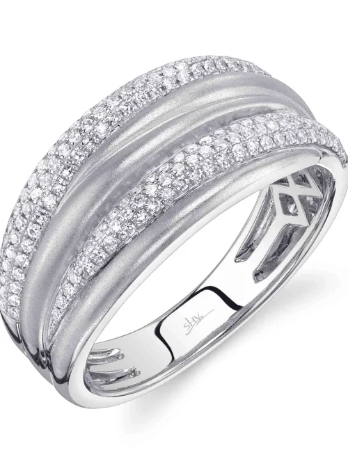 Shy Creation Kate 0.33CT DIAMOND PAVE MATTE RING