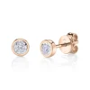 Shy Creation Stella 0.10CT DIAMOND BEZEL STELLA STUD EARRING