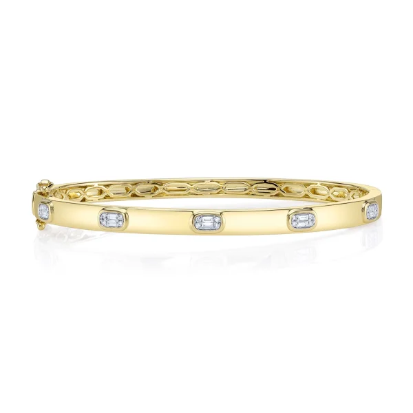 Shy Creation Aleera 0.25CT DIAMOND BAGUETTE BANGLE