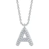 Shy Creation Initial 0.09CT DIAMOND PAVE NECKLACE - INITIAL A
