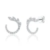 Shy Creation Kate 0.39CT DIAMOND LEAF STUD EARRING