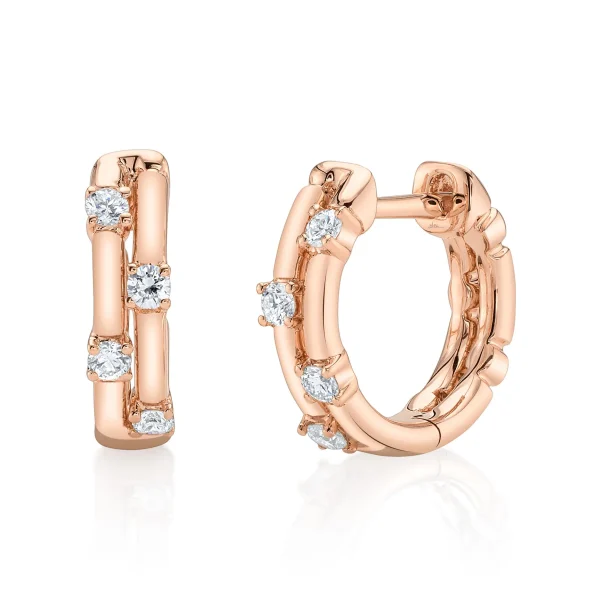 Shy Creation Kate 0.17CT DIAMOND HUGGIE EARRING