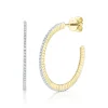 Shy Creation Kate 0.36CT DIAMOND RIBBED HOOP EARRING