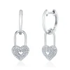 Shy Creation Kate 0.26CT DIAMOND PAVE HEART LOCK EARRING