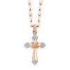 Shy Creation Kate 0.04CT DIAMOND CROSS SPARKLE CHAIN NECKLACE