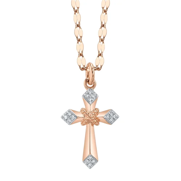 SC55028559RD_41eec1b2-cefb-4cd8-a172-ccc1fa5e7f11_1800x1800 Shy Creation Kate 0.04CT DIAMOND CROSS SPARKLE CHAIN NECKLACE