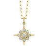Shy Creation Diana 0.28CT DIAMOND STAR CROWN SETTING SPARKLE CHAIN NECKLACE