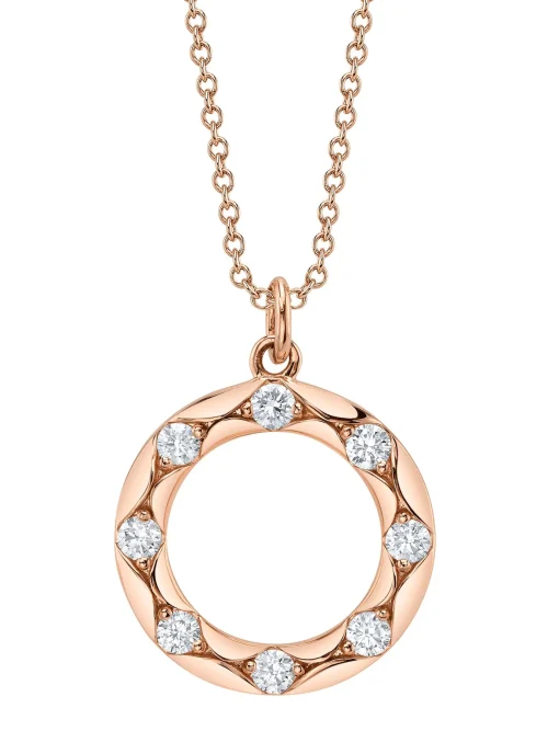 Shy Creation Kate 0.29CT DIAMOND CIRCLE NECKLACE