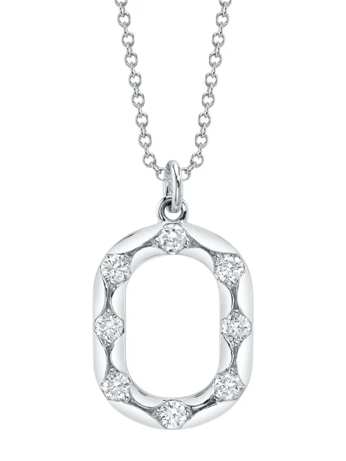 Shy Creation Kate 0.33CT DIAMOND OVAL NECKLACE