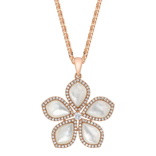 SC55028825_094ef946-05d5-4cd3-b6cb-51b8b963ef82_1800x1800 Shy Creation Kate 0.50CT DIAMOND & 4.92CT MOTHER OF PEARL FLOWER CHOPIN CHAIN NECKLACE