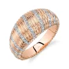 Shy Creation Kate 0.24CT DIAMOND RIBBED RING