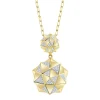 Shy Creation Kate 0.25CT DIAMOND GEO CUT PYRAMID PAPER CLIP LINK NECKLACE