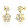 Shy Creation Kate 0.50CT DIAMOND GEO CUT PYRAMID EARRING