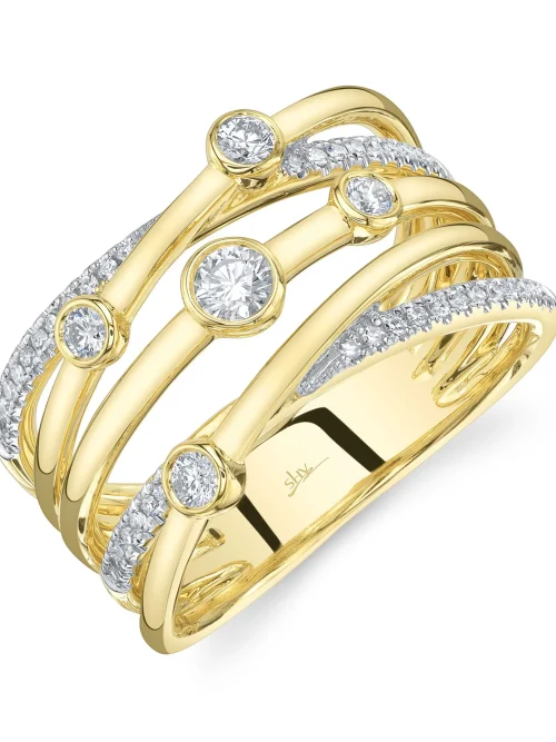 Shy Creation Bailey 0.39CT DIAMOND BEZEL BRIDGE RING