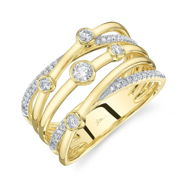 Shy Creation Bailey 0.39CT DIAMOND BEZEL BRIDGE RING