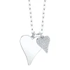 Shy Creation Kate 0.13CT DIAMOND PAVE HEART SPARKLE CHAIN NECKLACE
