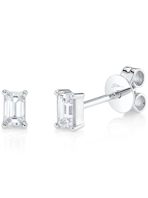 Shy Creation Colette 0.40CT DIAMOND EMERALD STUD EARRING