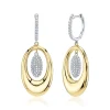 Shy Creation Kate 0.55CT DIAMOND PAVE OVAL EARRING