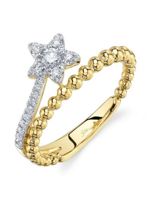 Shy Creation Kate 0.26CT DIAMOND STAR RING