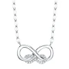 Shy Creation Kate 0.05CT DIAMOND INFINITY SPARKLE CHAIN NECKLACE