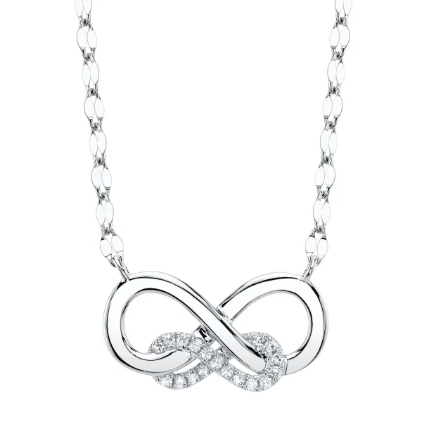 SC55029127_969940d3-c83b-428c-a94c-c9327efa3ea8_1800x1800 Shy Creation Kate 0.05CT DIAMOND INFINITY SPARKLE CHAIN NECKLACE