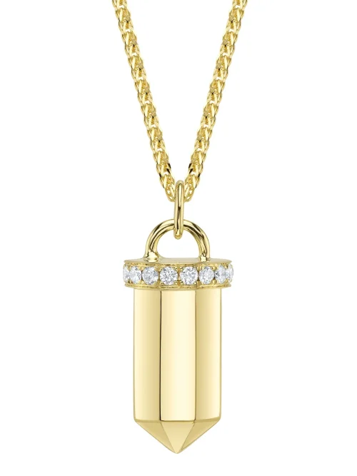 Shy Creation Kate 0.26CT DIAMOND PENDULUM CHOPIN CHAIN NECKLACE