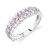 Shy Creation Kate 0.21CT PINK SAPPHIRE BEZEL HEART RING