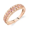 Shy Creation Kate 0.21CT PINK SAPPHIRE BEZEL HEART RING