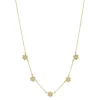 Shy Creation Kate 0.11CT DIAMOND FLOWER FACETED BALL CHAIN NECKLACE