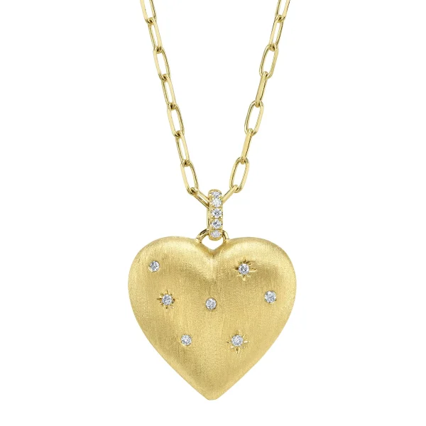 SC55029299V2_159655d7-bfbf-4cc8-a267-714227521347_1800x1800 Shy Creation Kate 0.10CT DIAMOND HEART STAR MATTE PAPER CLIP CHAIN NECKLACE