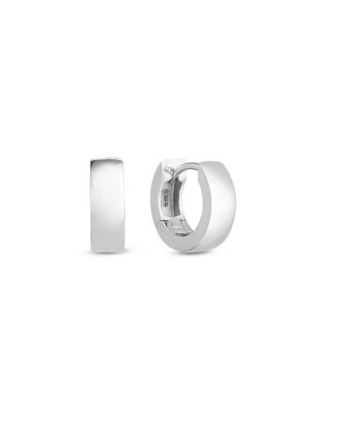 Roberto Coin 18K WHITE DESIGNER GOLD MINI HOOP EARRINGS