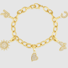 Roberto Coin 18K YELLOW GOLD OVAL LINK CHARM BRACELET