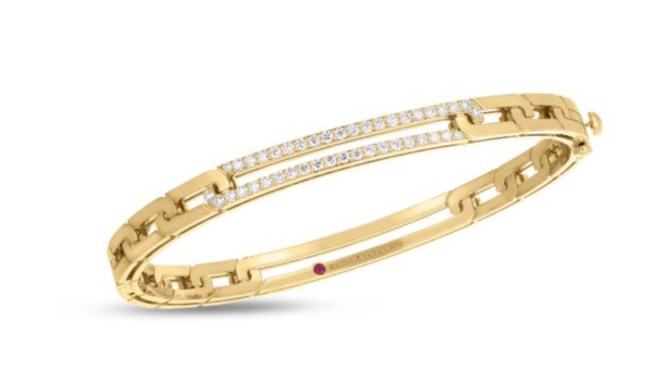Screenshot 2025-07-26 121208 Roberto Coin 18K YELLOW GOLD NAVARRA PAVE EXTENDED LINK BANGLE