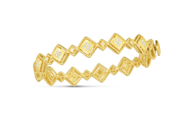 Screenshot 2025-07-26 130931 Roberto Coin 18K GOLD PALAZZO DUCALE DIAMOND ACCENT SATIN BANGLE